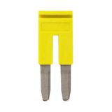 Cross bar for terminal blocks 4.0 mm² screw models, 2 poles, Yellow co