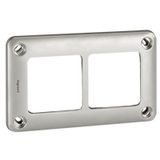 Plate Soliroc - 2 gang - 110 x 181 mm - horizontal or vertical - IK 10