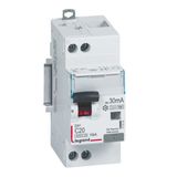 Monoblock differential circuit breaker DX³6000 10kA high inlet and low outlet U+N screw 230V~ - 20A - typeF 30mA