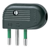 2P+E 10A 90°-plug black