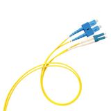 032533 Ultra OS2 single-mode LCS³ duplex LC/SC optical cable - length 2m