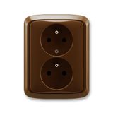 5512A-2349 H Socket outlet double, earthing pin