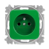 5519B-A02347 Z Outlet single with pin + cover Green