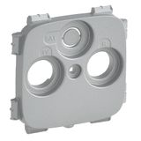 Cover plate Valena Allure - TV-R-SAT 30 mm socket cover - aluminium