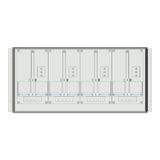 Meter box insert 1-row, 4 meter boards / 9 Modul heights