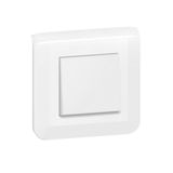 Mosaic 10A white switch or two-way switch complete with plate and screw fixing