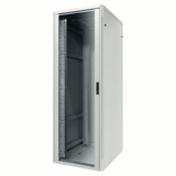 19'' FLOOR RACK CABINET - METAL - TRANSPARENT DOOR - 2 POSTS - 30U - 600X1485X600 - RAL 7035 GREY