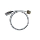 PLC-wire, Analogue signals, 15-pole, Cable LiYCY, 1.5 m, 0.25 mm²
