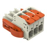 1-conductor female connector lever Push-in CAGE CLAMP®, light gray