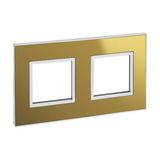 French and German standard plate square version 2x2 modules - reflective gold