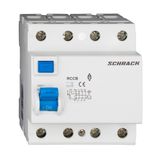 Residual Current Circuit Breaker 10kA, 63A, 4-pole, 30mA, F