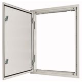 3-component flush-mounting door frame with door, rotary lever, IP54, HxW=1760x600mm
