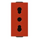 2P+E 16A P17/11 outlet red