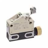 Limit switch, slim sealed, screw terminal, micro-load, roller lever D4EN0035F