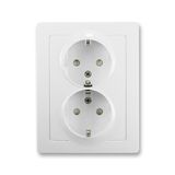 5512J-C03459 B1 Double socket outlet with earthing contacts, shuttered