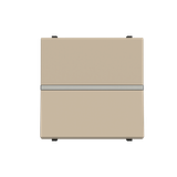 N2201.2 CV Switch 1-way Double Pole Rocker/button 2-pole switch with LED exchangeable Champagne - Zenit