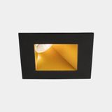 Downlight Play Deco Asymmetrical Square Fixed Emergency 11.9W LED warm-white 2700K CRI 90 29º ON-OFF Black/Gold IP54 801lm