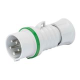 STRAIGHT PLUG HP - IP44/IP54 - 3P+E 16A >50V 100-300HZ - GREEN - 10H - SCREW WIRING