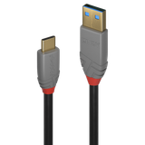 0.5m USB 3.2 Type A to C Cable, 10Gbps, Anthra Line USB Type A Male to C Male