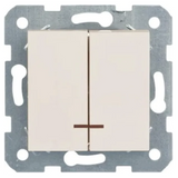 Karre-Meridian Beige (Quick Connection) Illuminated Two Gang Switch