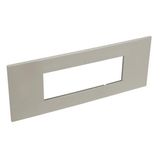 Italian / US standard plate Arteor square version 6 modules - champagne