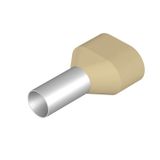 Wire end ferrule, Twin wire-end ferrule, 10 mm², Stripping length: 17 