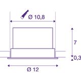 OCULUS DL MOVE 10,5W 2000-3000K 230V IP20 white