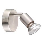 Satin Nickel Metal  LED GU10 1x10 Watt 230 Volt   IP20 Bulb Excluded  D: 8 W: 6.7 H: 10.9 cm Rotating & Adjustable