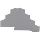 End and intermediate plate 1 mm thick gray