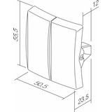 SWITCH 2GANG-1WAY 10AX 250V~ IW XO 3515985