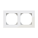 8572 CB Frame 2-gangs - White Glass 2gang White - Sky Niessen