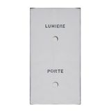 Art d'Arnould univers Epure illuminated push button 2 positions with Door and Light markings - mirror steel