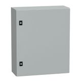 Spacial CRN plain door w/o mount.plate. H600xW500xD200 IP66 IK10 RAL7035..