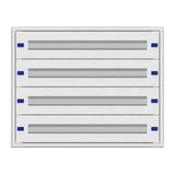 Modular chassis 3-12K flat, 4-rows, depth 100 mm