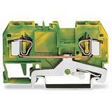 2-conductor ground terminal block 4 mm² center marking green-yellow