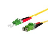 OpDAT patch cord LC-D APC/E2000-D APC OS2, 2.0 m