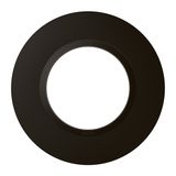 Round dooxie plate 1 position black velvet effect finish