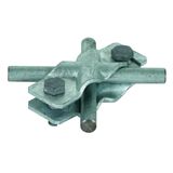 SVP clamp St/tZn f. Rd 8-10/8-10mm - Rd 8-10/Fl 30mm-Fl 30/30mm w/o in