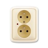 5592A-A2349C Double socket outlet with earthing pins, shuttered, with surge protection ; 5592A-A2349C