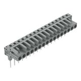 Female connector for rail-mount terminal blocks 0.6 x 1 mm pins angled