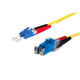 OpDAT patch cord LC-D/E2000-D OS2, 10.0 m