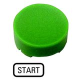 Button plate, raised green, START