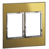 American and South African standard plate Arteor square version 2x3 modules - reflective gold