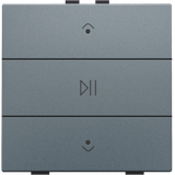 Single audio control with LEDs for Niko Home Control, blue grey coated