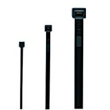 Cable band with plastic tongue, black 4.5x360mm