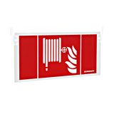 Hanging sign "fire hose" for emergency luminaires K5