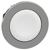 Harmony XB4, Flush mounted push button head, metal, white, Ø30, spring return, unmarked