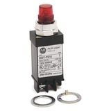 Allen-Bradley, 800T-QSH10R, 800T Small Pilot Light, Red, Full Voltage, 120V AC/DC