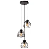 FILOX Pendant light-Black-Ø44,5-3xE27-40W-Metal