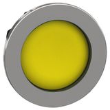 Head for non illuminated push button, Harmony XB4, flush mounted yellow pushbutton recessed